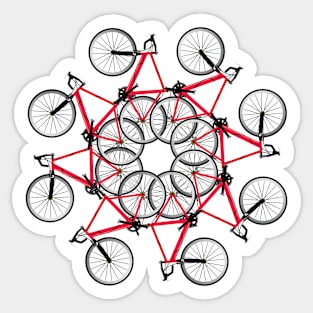 bicycle cycle of bikes Sticker